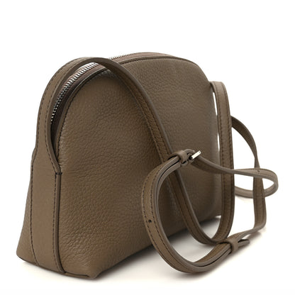 The Row Grained Calfskin Annie E/W Crossbody Bag Smoked Taupe 3 of 10
