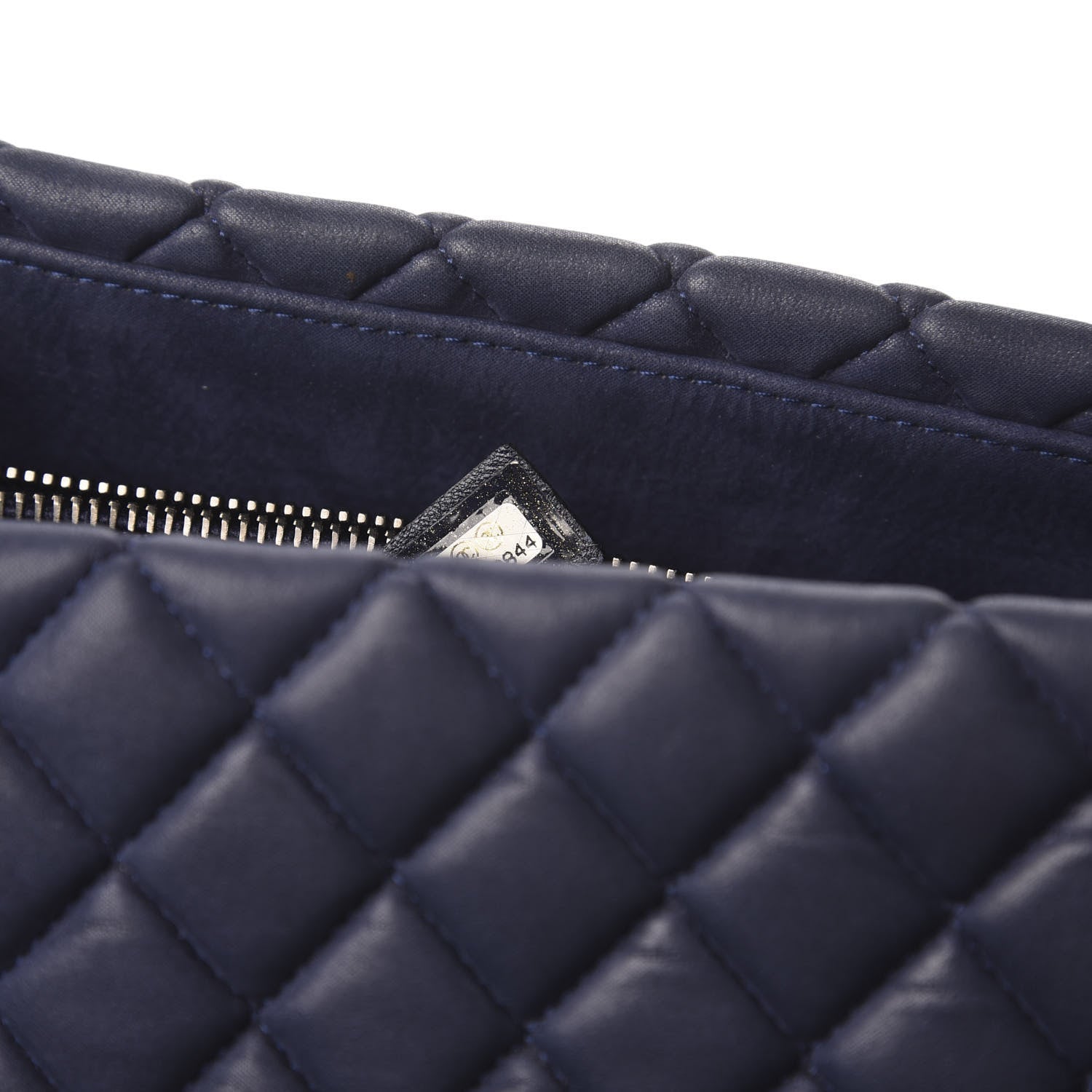 Chanel Iridescent Calfskin Quilted New Bubble Tote Dark Blue 8 of 9