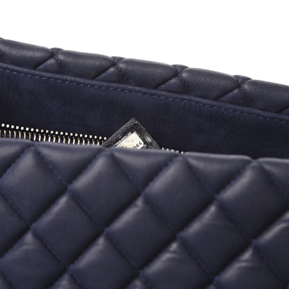 Chanel Iridescent Calfskin Quilted New Bubble Tote Dark Blue 8 of 9