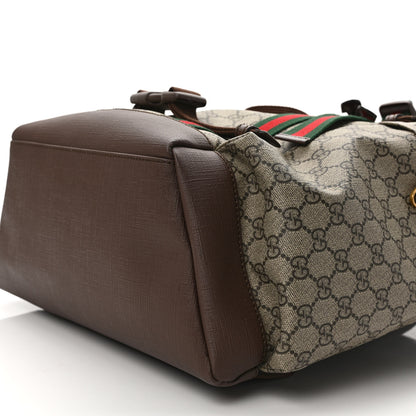 Gucci GG Supreme Monogram Web Skateboard Backpack Brown 8 of 9