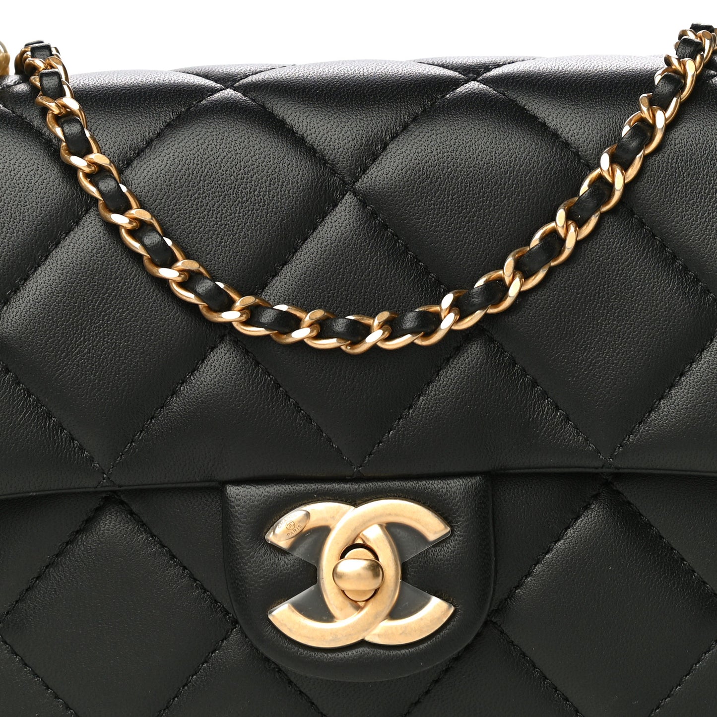 Lambskin Quilted Mini My Perfect Flap Black