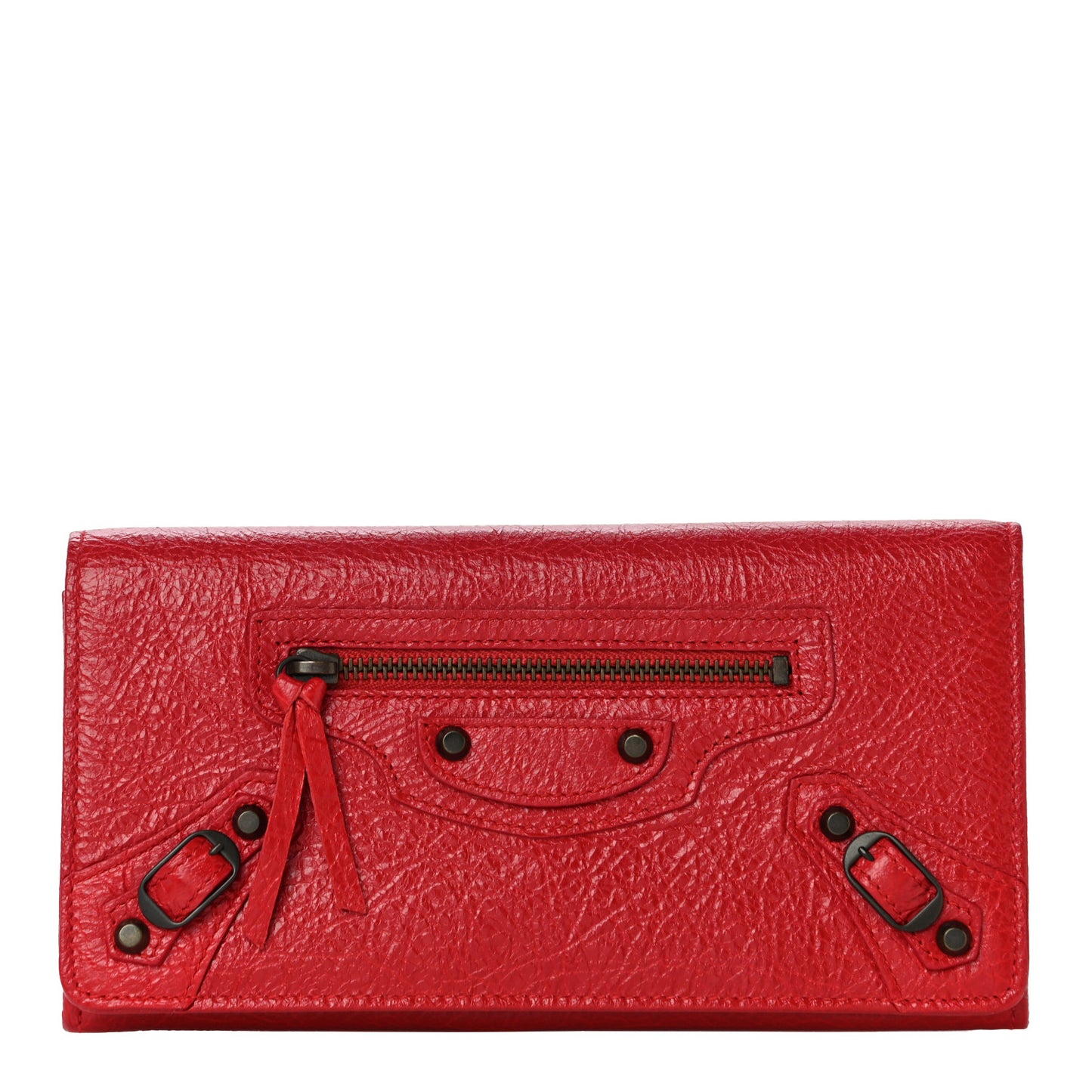 Agneau Classic Hardware Continental Zip Around Wallet Rouge Tango