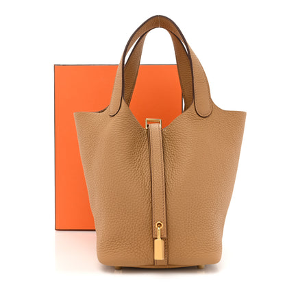 Hermes Taurillon Clemence Picotin Lock 18 PM Biscuit 10 of 10