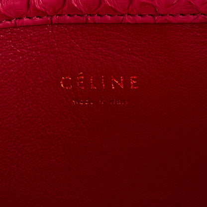 Celine Python Medium Phantom Luggage Red 6 of 8
