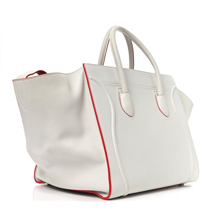 Celine Smooth Calfskin Medium Phantom Luggage White 3 of 10