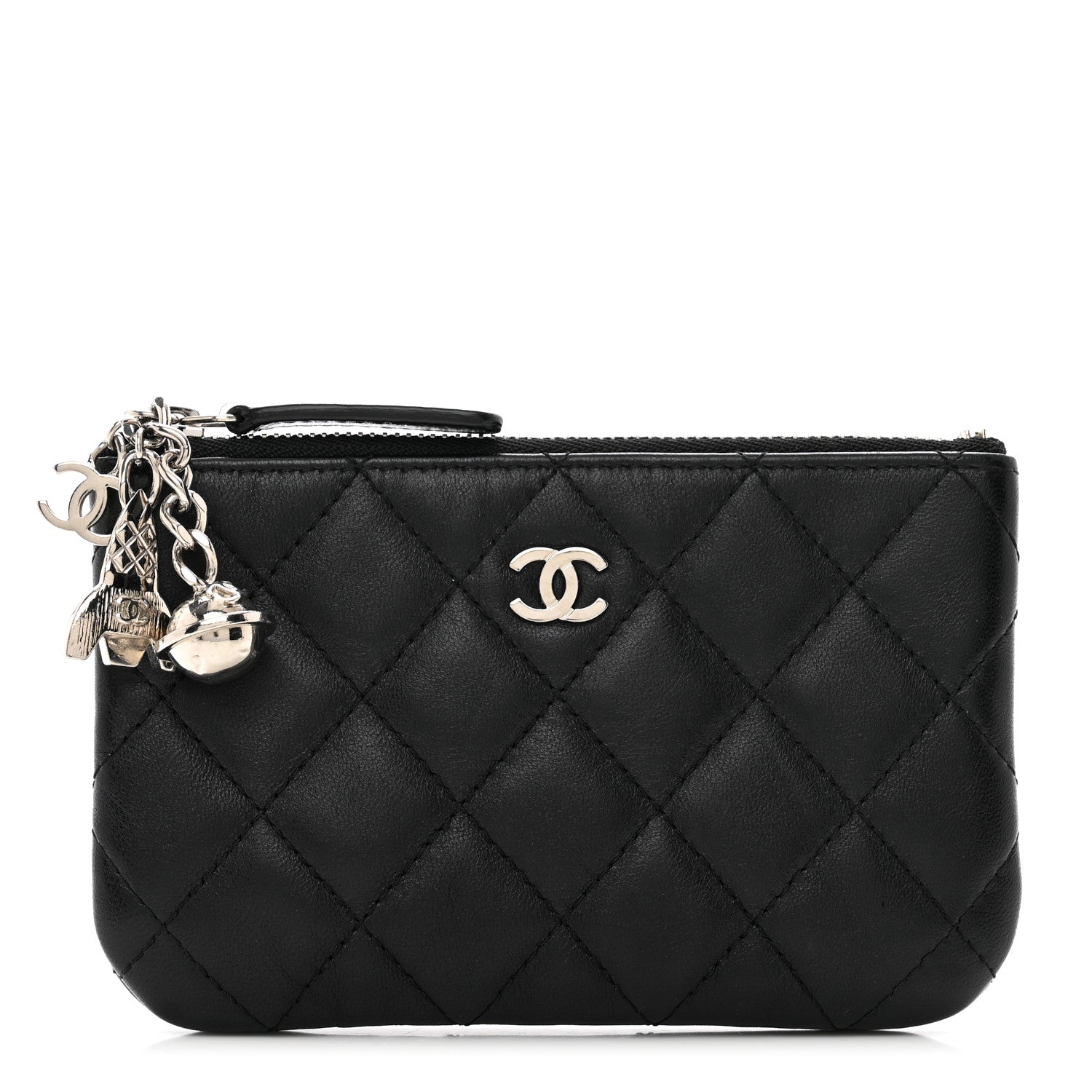 Chanel Lambskin Quilted Small Cosmo Cosmetic Case Black 1 of 7