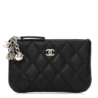 Chanel Lambskin Quilted Small Cosmo Cosmetic Case Black 1 of 7
