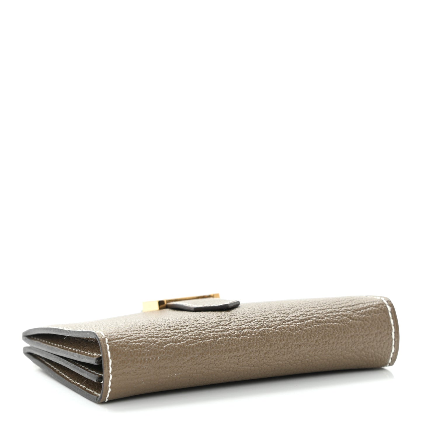 Chevre Mysore Bearn Card Holder Wallet Etoupe