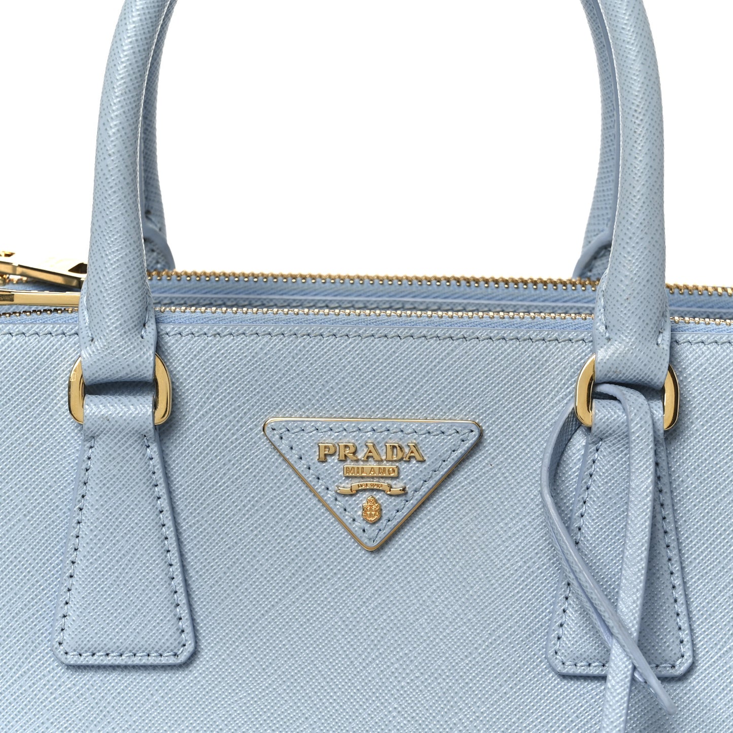Saffiano Micro Galleria Double Zip Tote Astrale