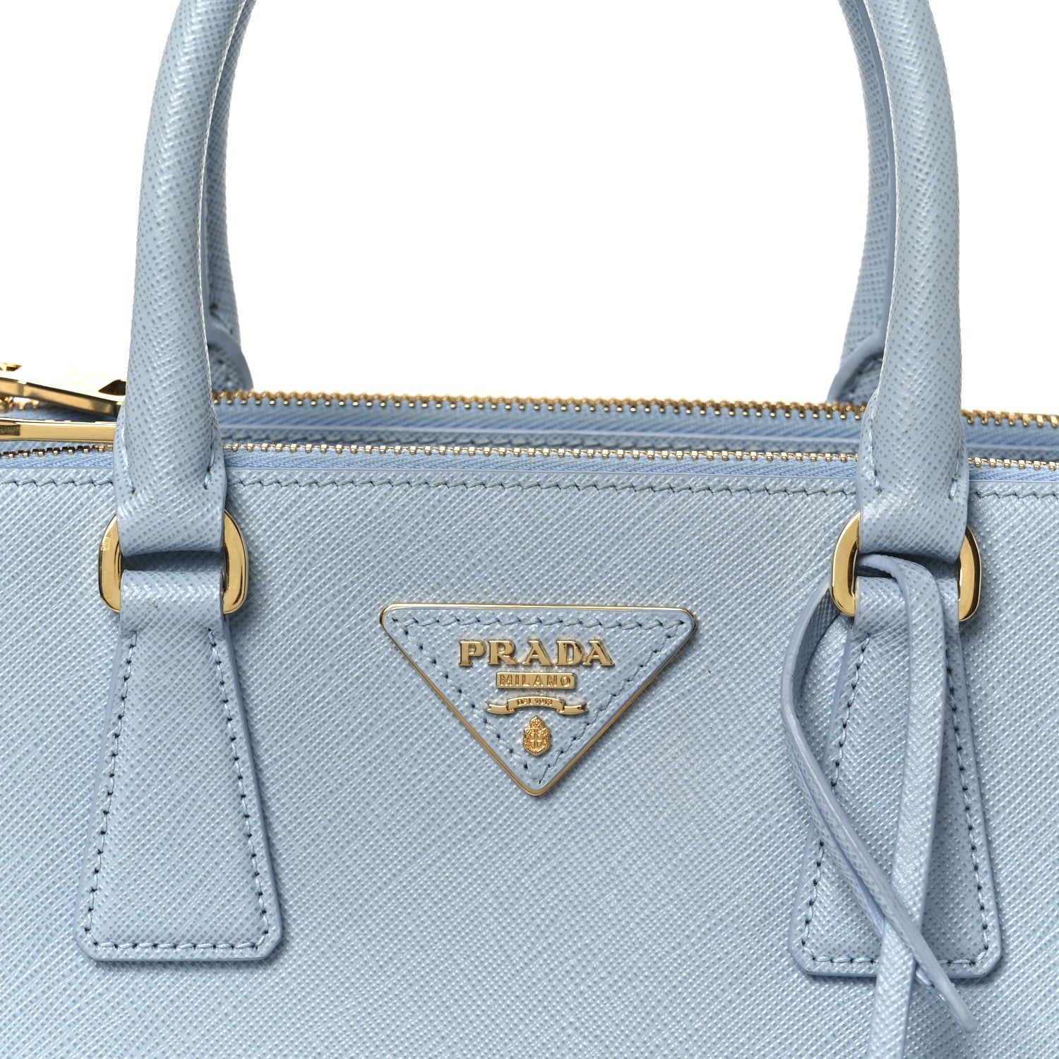Prada Saffiano Micro Galleria Double Zip Tote Astrale 8 of 11