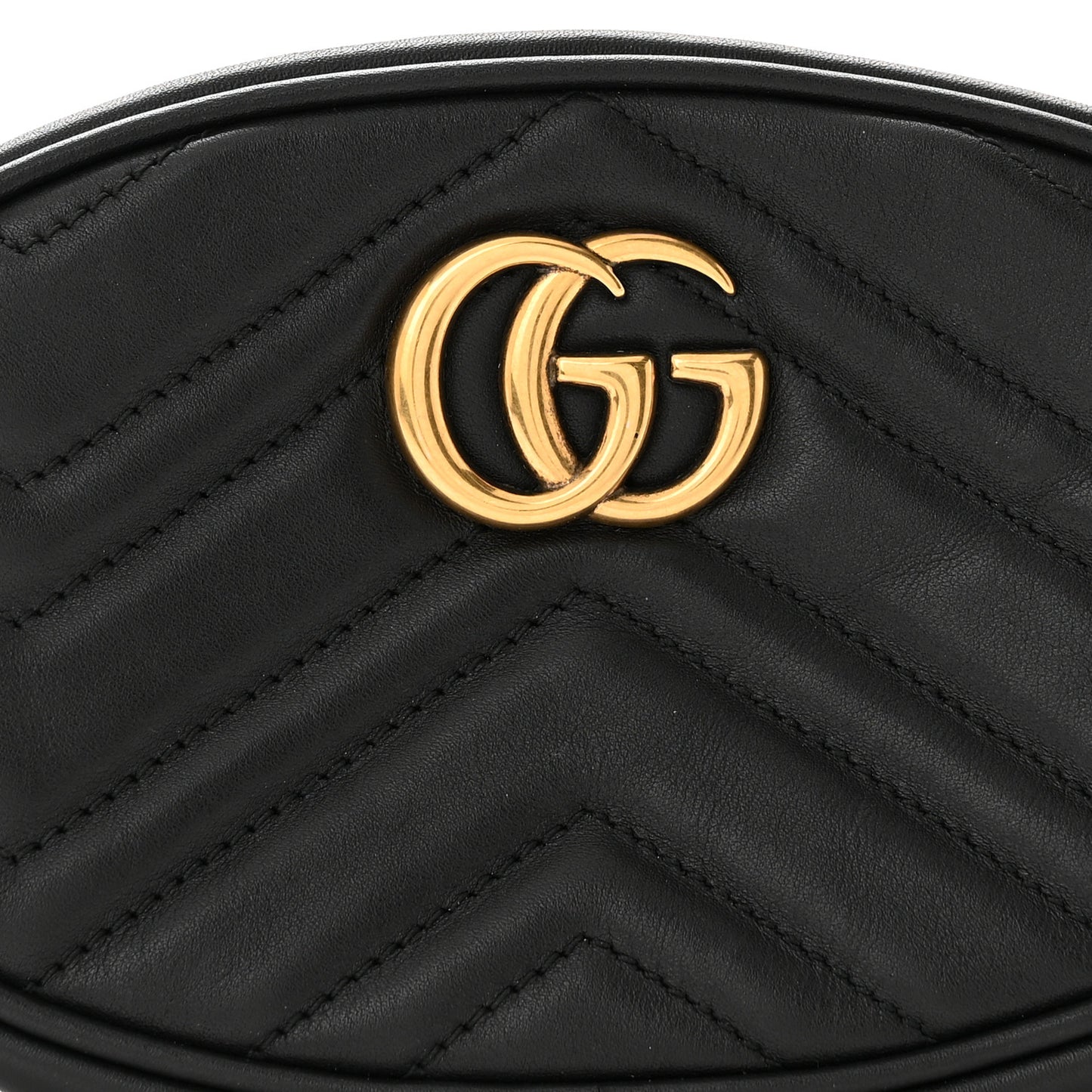 Calfskin Matelasse GG Marmont Belt Bag 85 34 Black