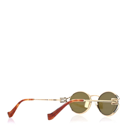 Miu Miu Metal Oval Sunglasses SMU52Y Tortoise 4 of 9