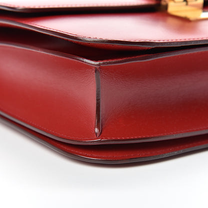 Celine Box Calfskin Medium Classic Box Flap Bag Red 8 of 11
