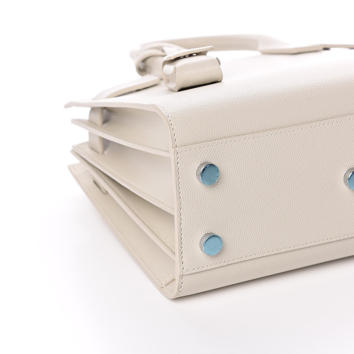 Saint Laurent Grained Calfskin Nano Sac de Jour Dove White 8 of 10