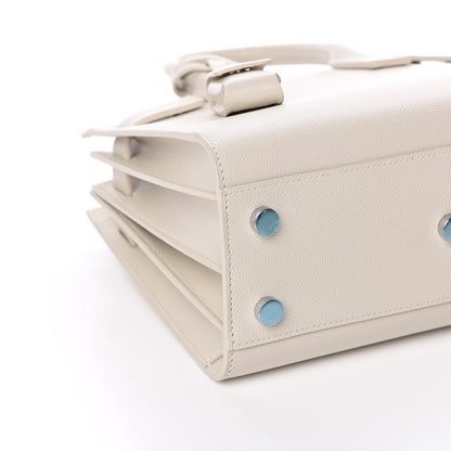 Saint Laurent Grained Calfskin Nano Sac de Jour Dove White 8 of 10