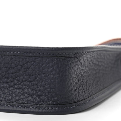 Hermes Taurillon Clemence Amazone Sangle Cavale Evelyne TPM Bleu Nuit Bleu Encre Cuivre 10 of 11