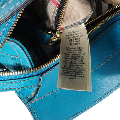 Burberry Pebbled Calfskin Small Honeywood Tote Kingfisher 9 of 9