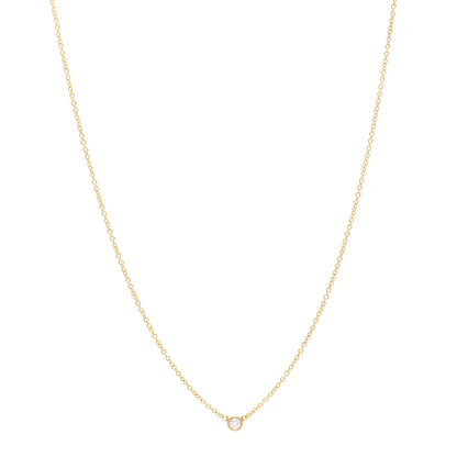 Tiffany 18K Yellow Gold Diamond .05ct Elsa Peretti Diamonds by the Yard Pendant Necklace 1 of 5