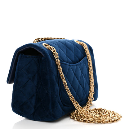 Chanel Velvet Quilted Mini 2.55 Reissue Flap Blue 3 of 12