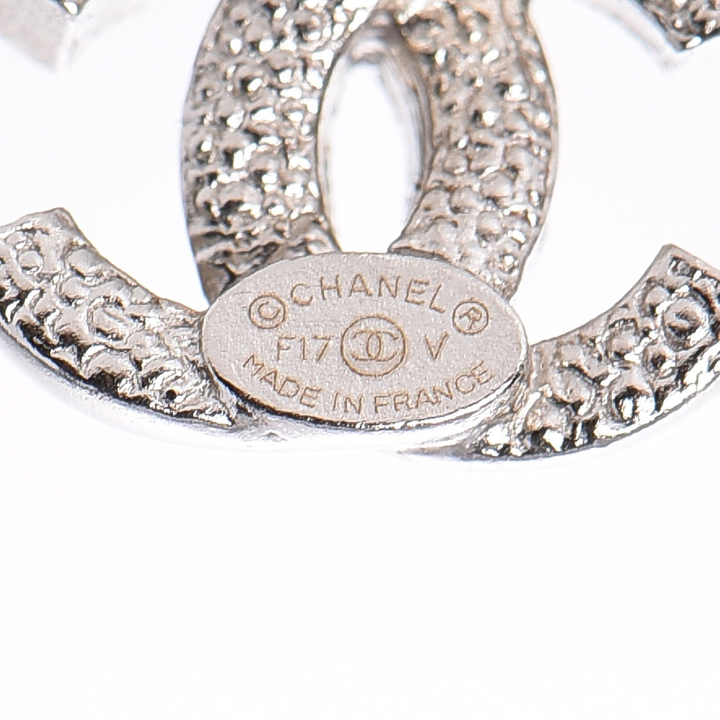 Crystal Mini CC Earrings Silver