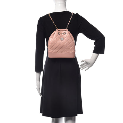 Chanel Aged Calfskin Quilted Small Gabrielle Backpack Pink 2 of 11