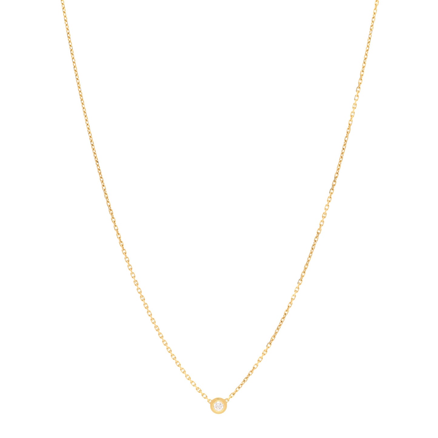 18K Yellow Gold Diamond XS D'Amour Pendant Necklace