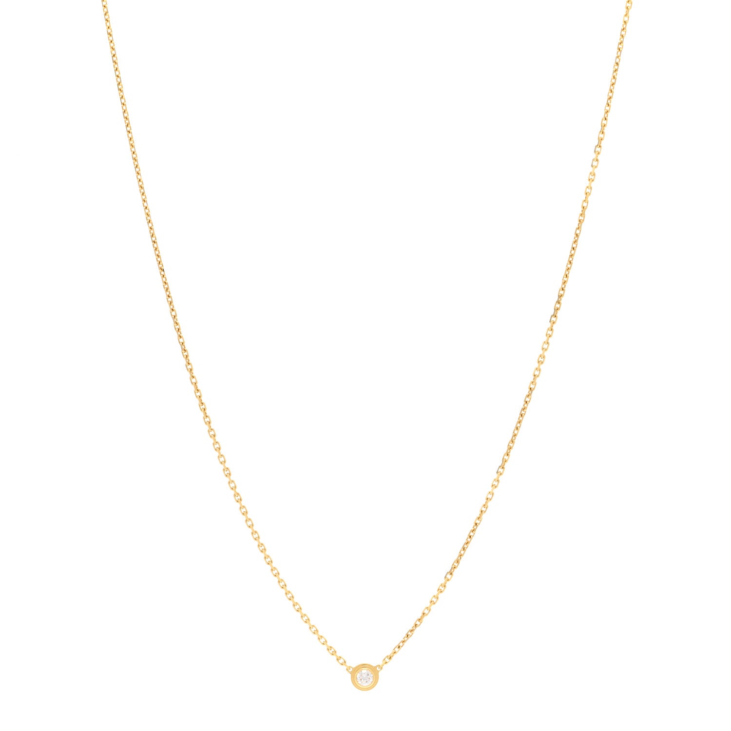 Cartier 18K Yellow Gold Diamond XS D'Amour Pendant Necklace 1 of 5