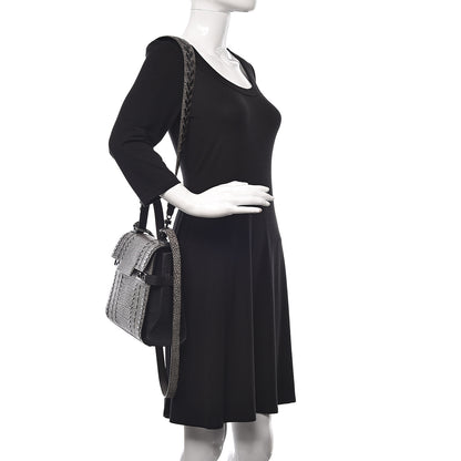 Delvaux Grained Calfskin MM Tribal Stitch Tempete Satchel Ebene Ivory Black 2 of 11