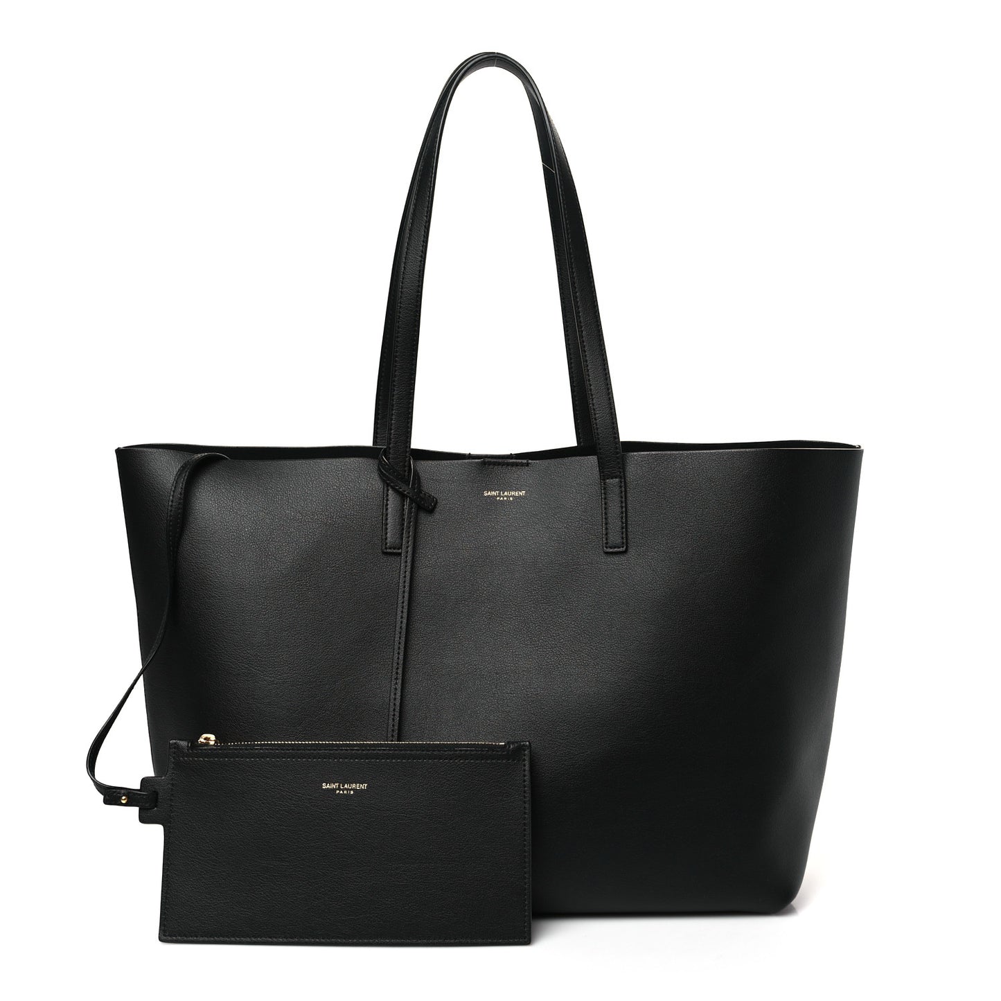 Calfskin Large Shopping Tote Black
