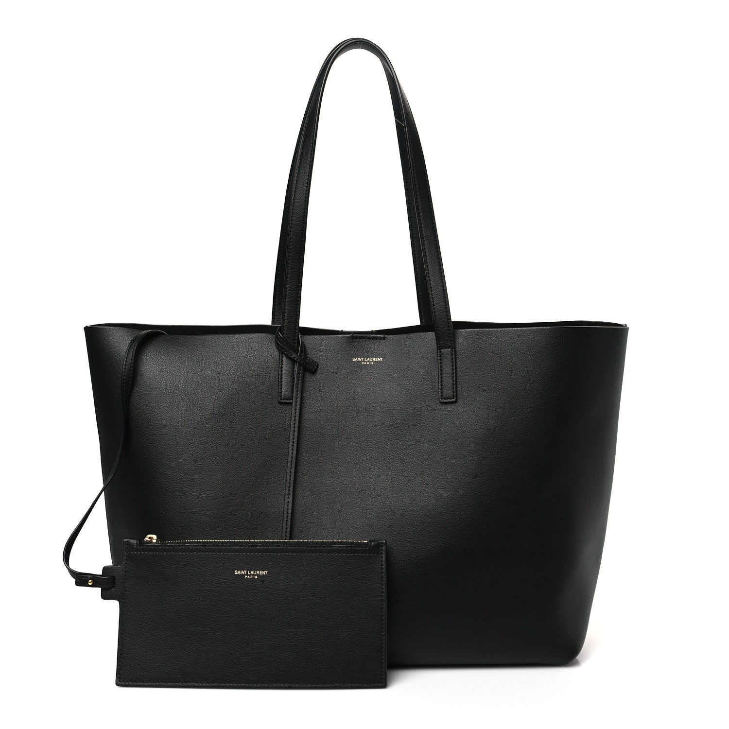 Saint Laurent Calfskin Large Shopping Tote Black 1 of 10