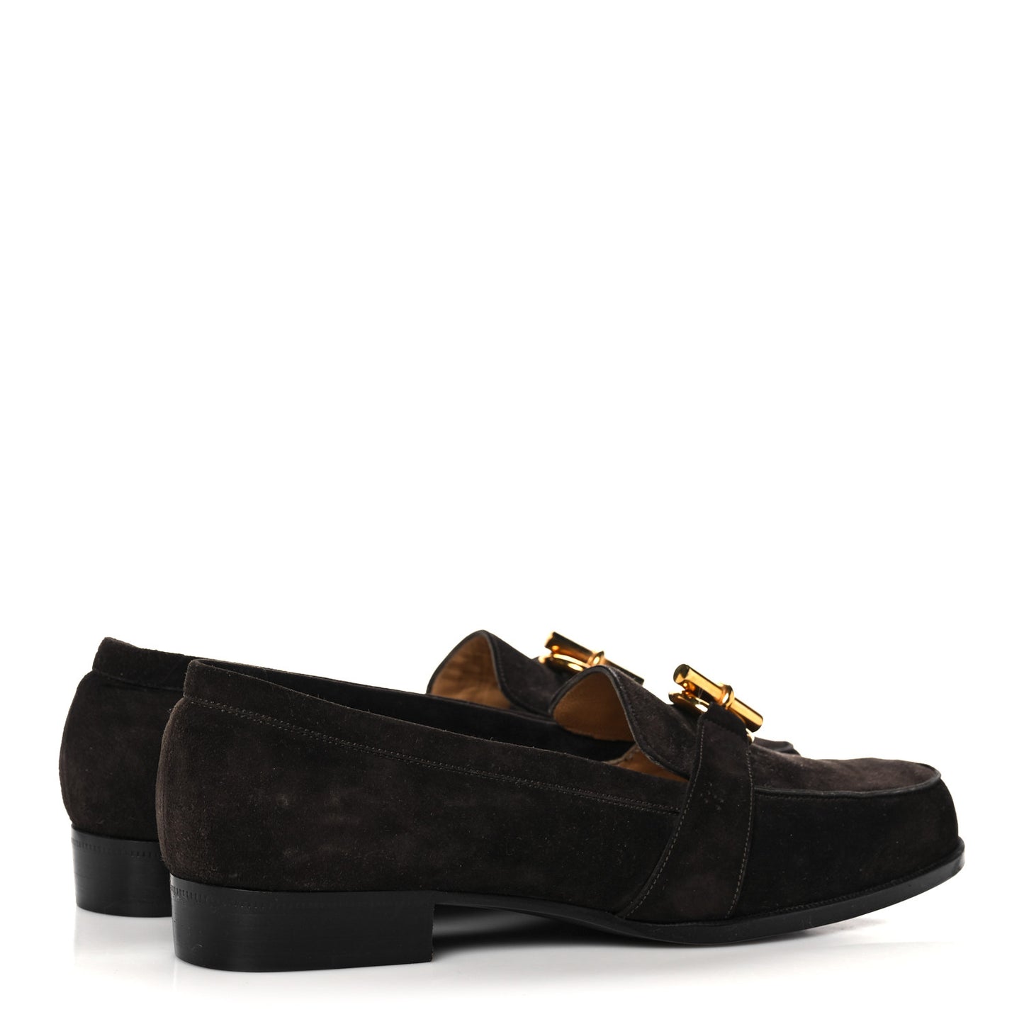 Suede Moccasin Loafers 36.5 Brown