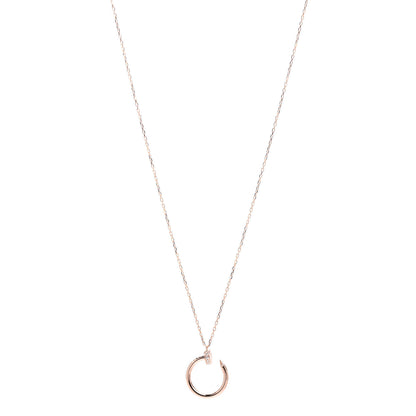 Cartier 18K Pink Gold Diamond Juste Un Clou Pendant Necklace 1 of 5