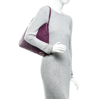 Gucci Guccissima Medium New Britt Hobo Purple 2 of 7