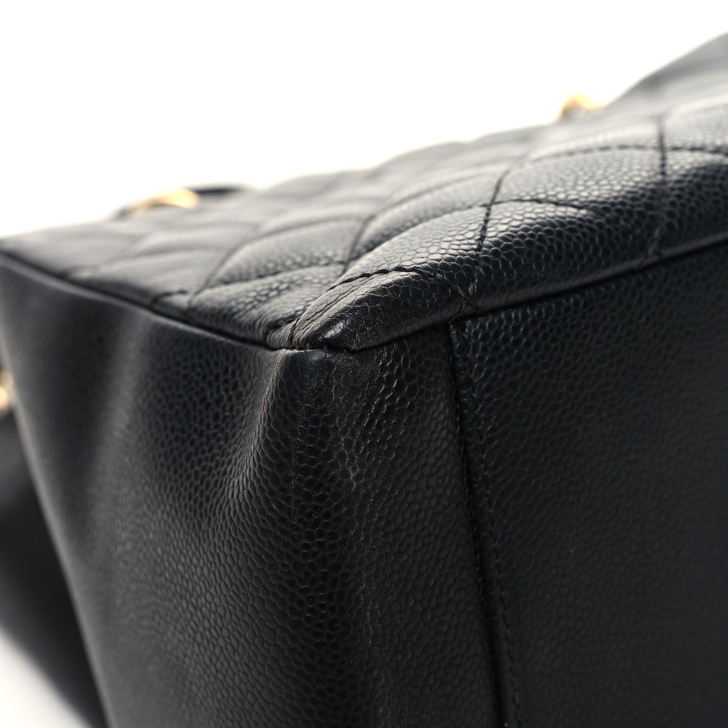 Caviar Quilted Grand Shopping Tote GST Black