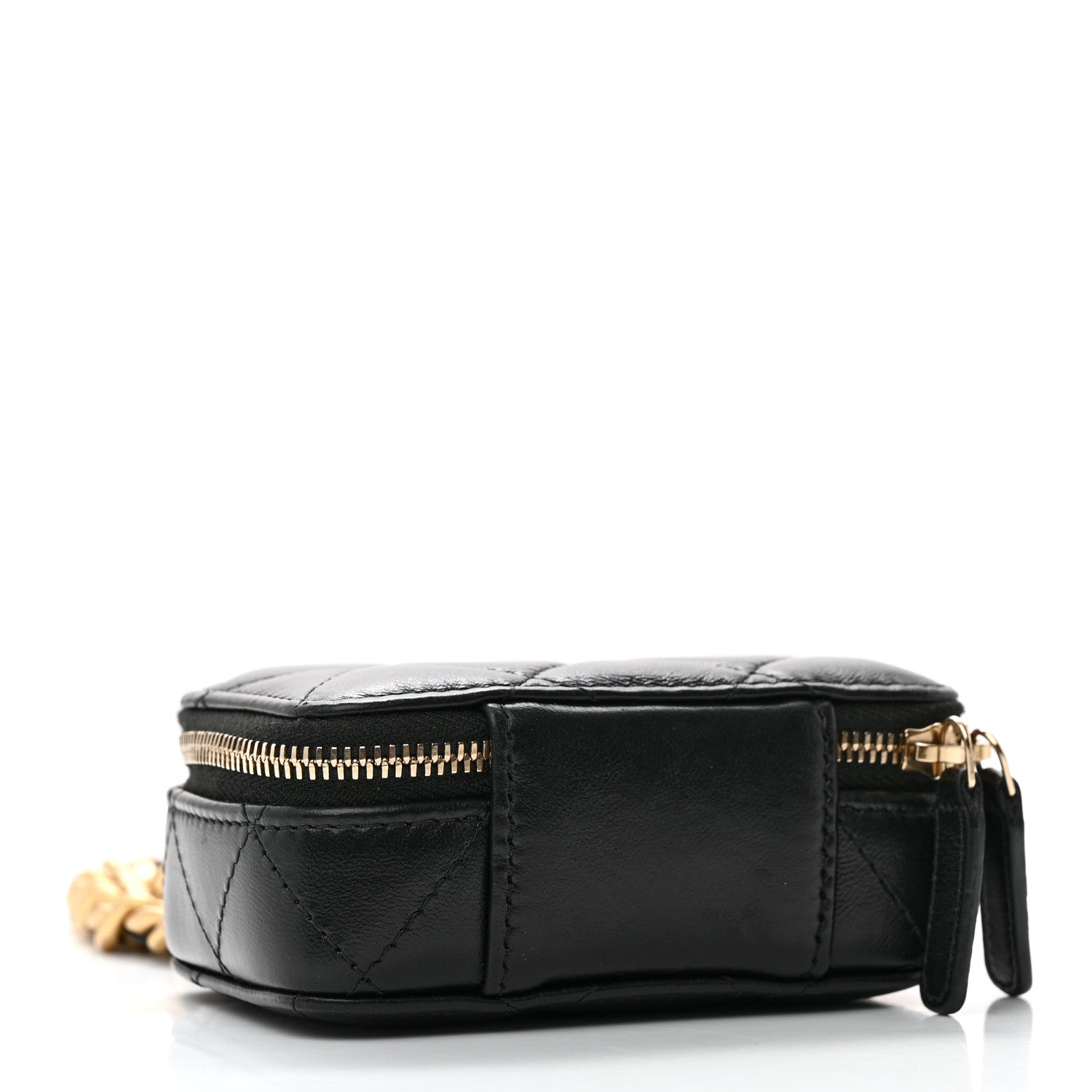 Chanel Lambskin Quilted Mini Lacquered Chain Clutch Black 4 of 11
