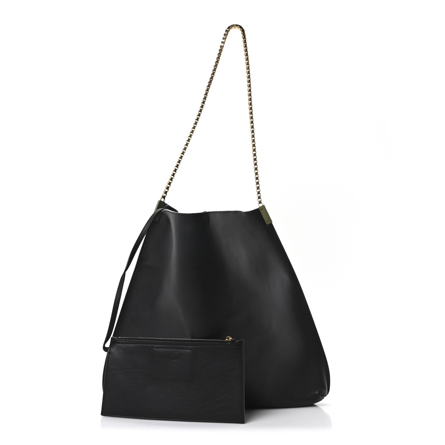 Saint Laurent Calfskin Medium Suzanne Hobo Black 1758149