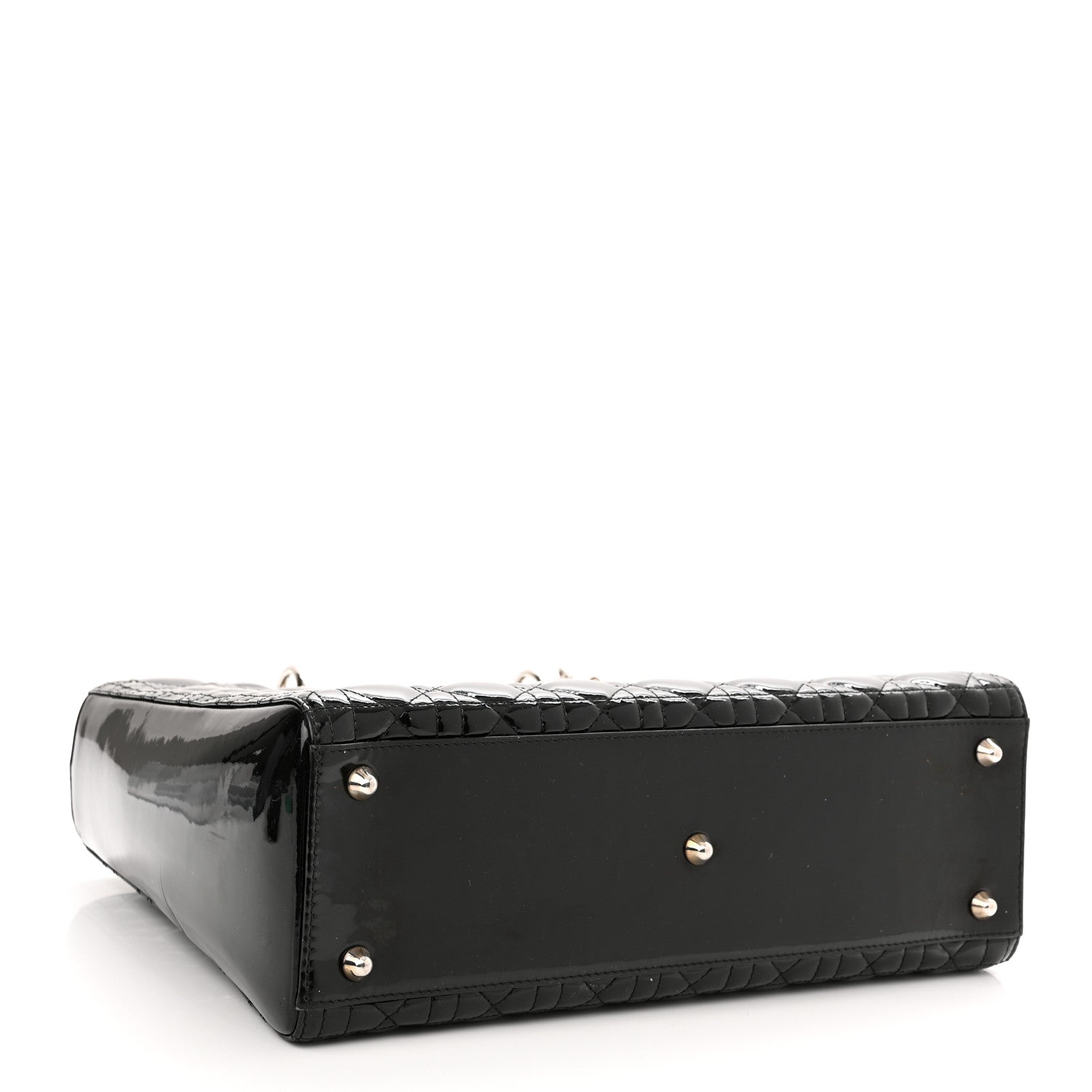 Christian Dior Patent Cannage Large Lady Dior Black 4 of 10