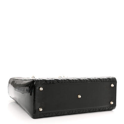 Christian Dior Patent Cannage Large Lady Dior Black 4 of 10