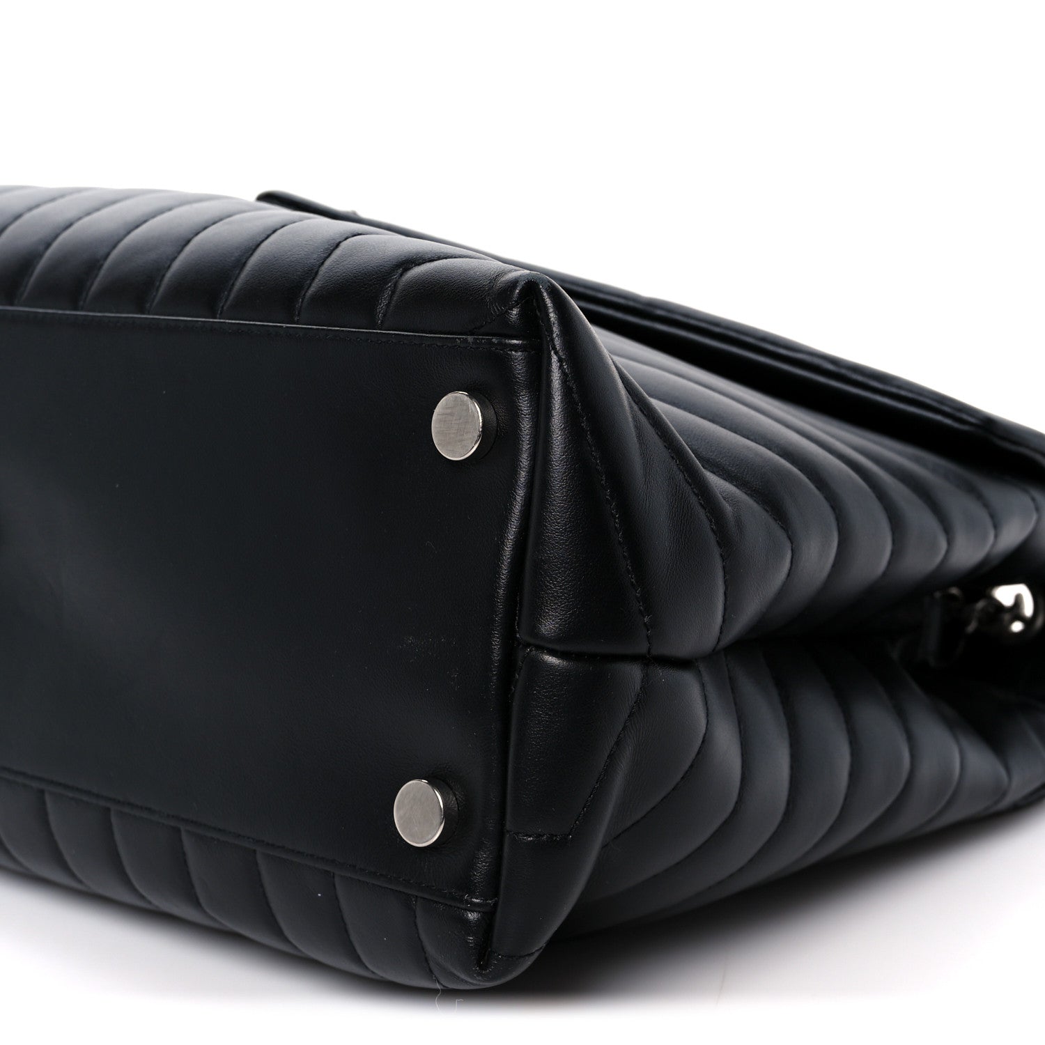 Saint Laurent Calfskin Y Quilted Monogram Large Loulou Chain Satchel Black 11 of 11