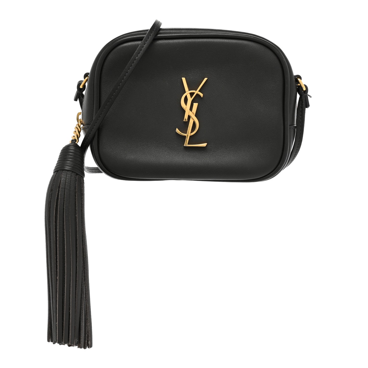 Saint Laurent Grained Lambskin Monogram Lou Camera Bag Dark Grey 1 of 12