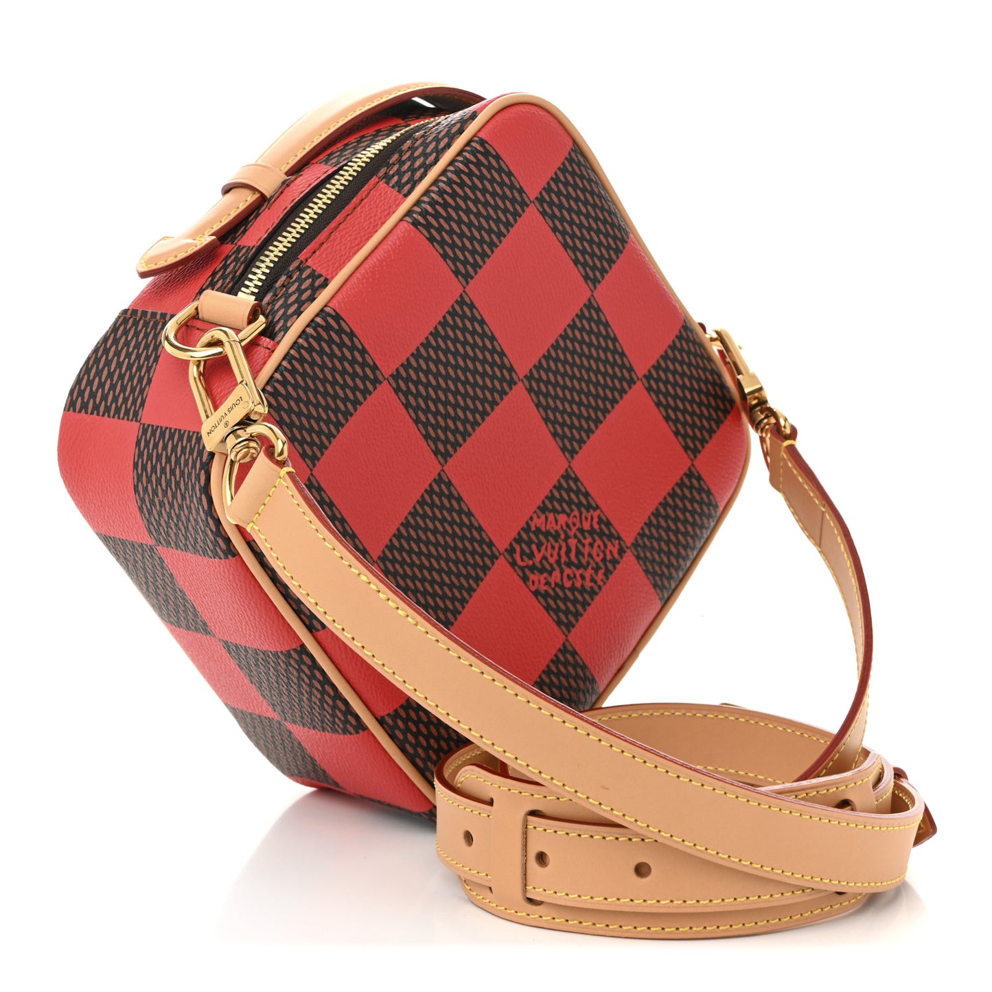 Damier Pop Chess Messenger Red