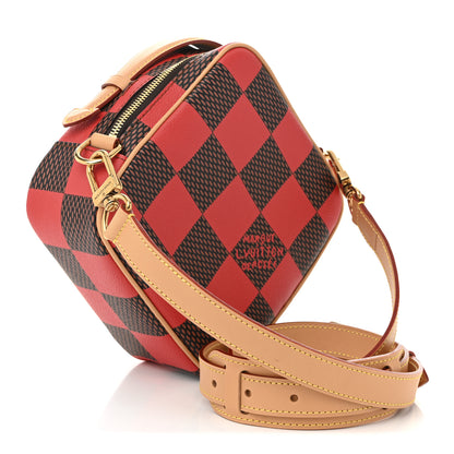 Louis Vuitton Damier Pop Chess Messenger Red 3 of 10