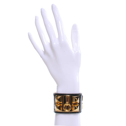 Hermes Alligator Collier De Chien CDC Bracelet Small Black 2 of 8