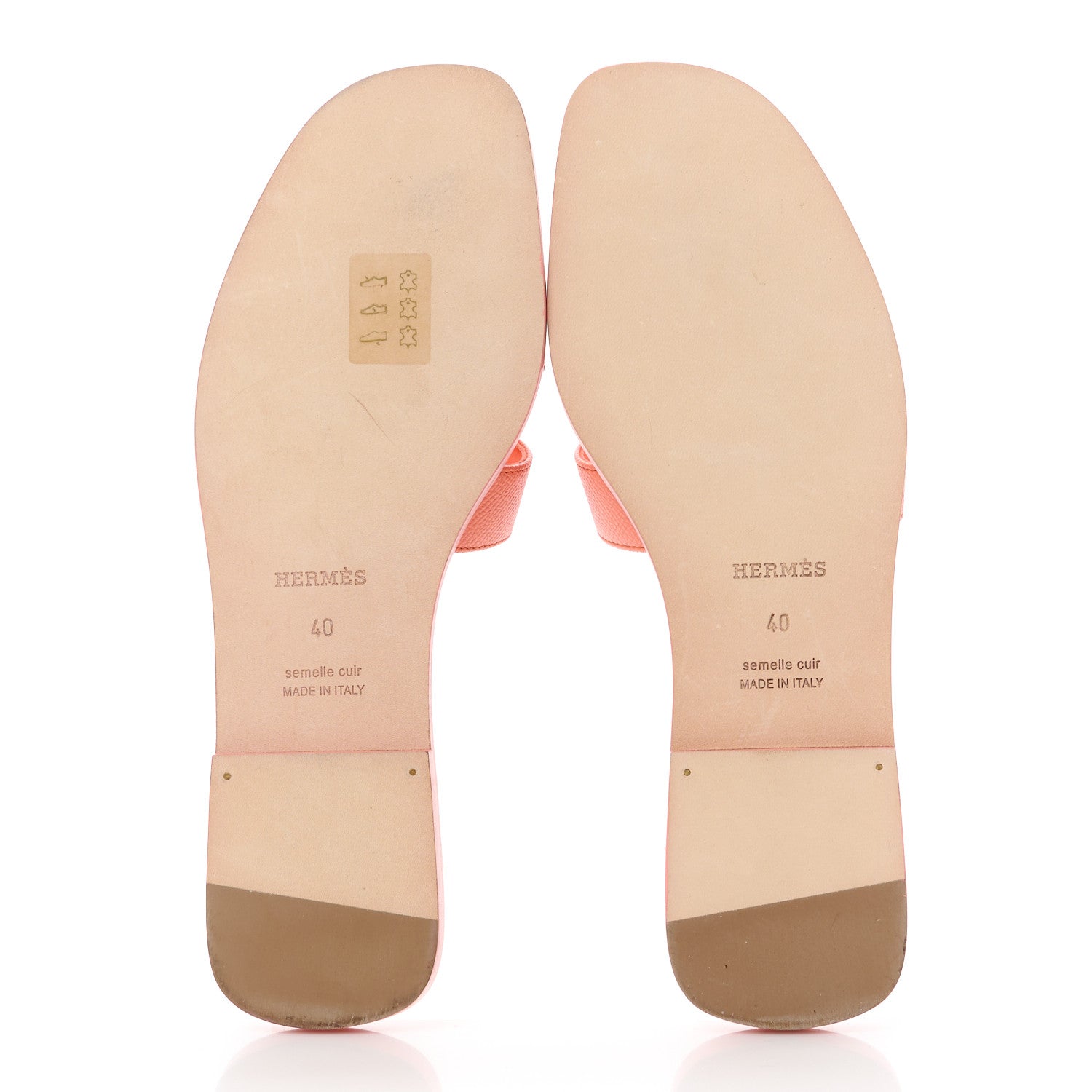Hermes Epsom Oran Sandals 40 Orange Joey 5 of 9
