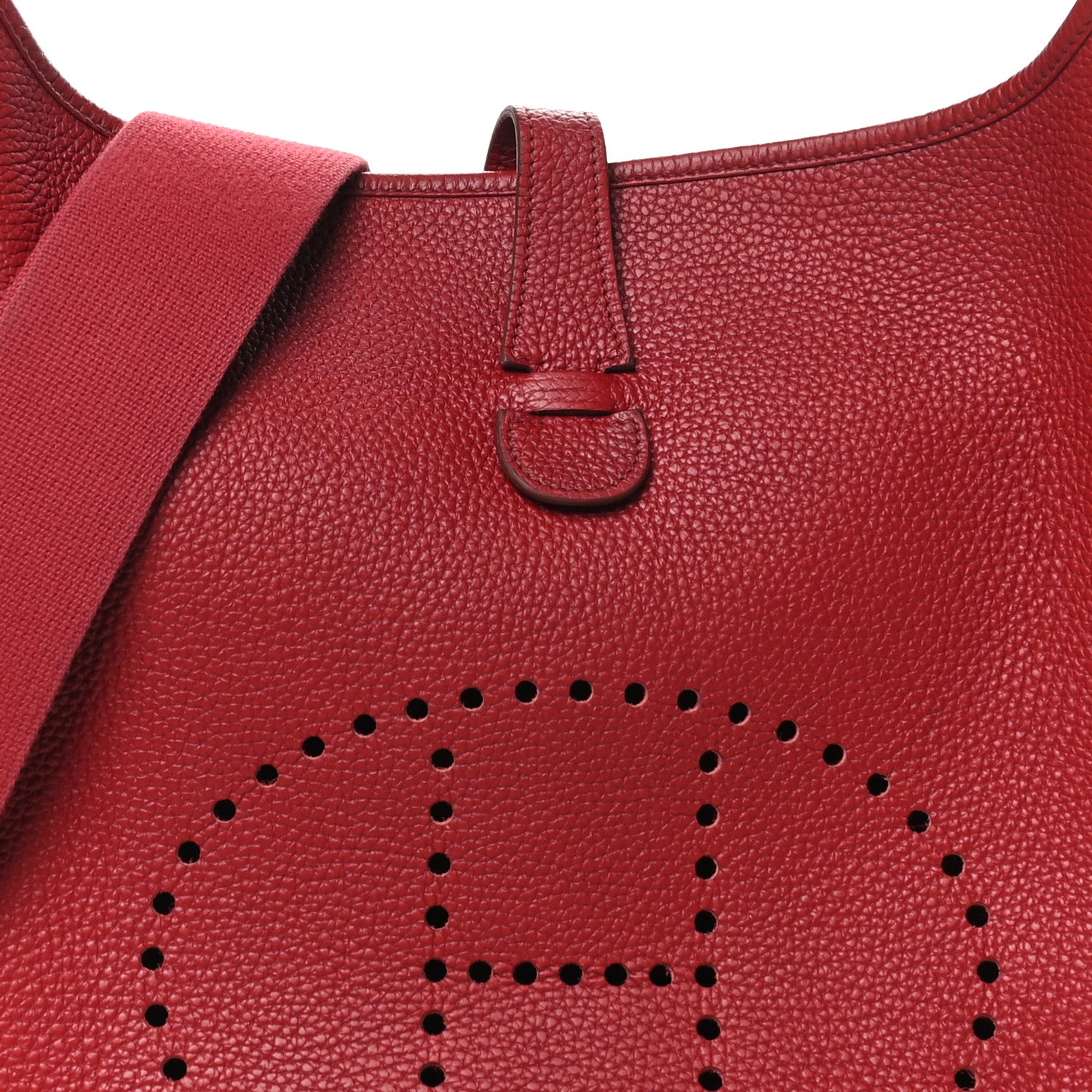 Hermes Taurillon Clemence Evelyne II GM Rouge Garance 8 of 10