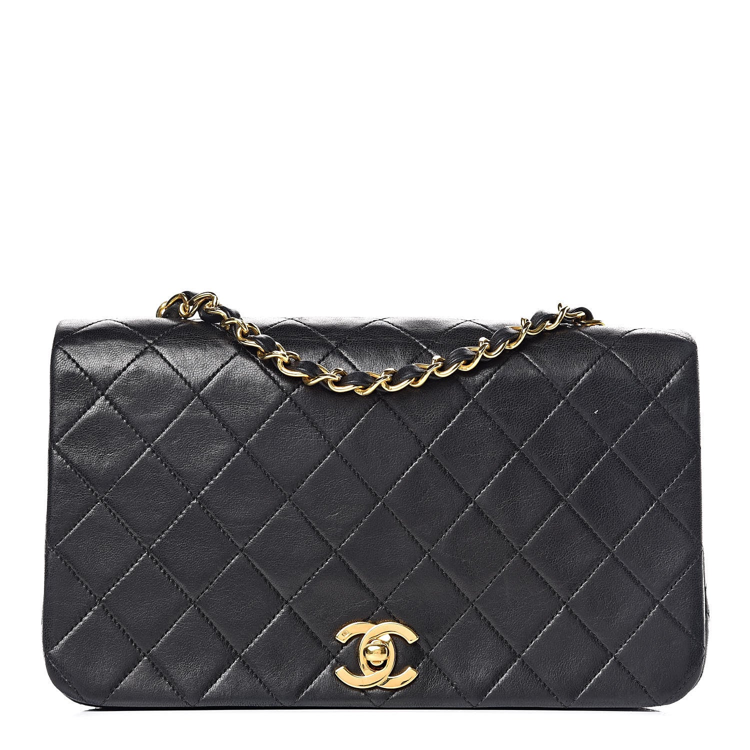 Chanel Lambskin Quilted Small Single Flap Black 1 of 12