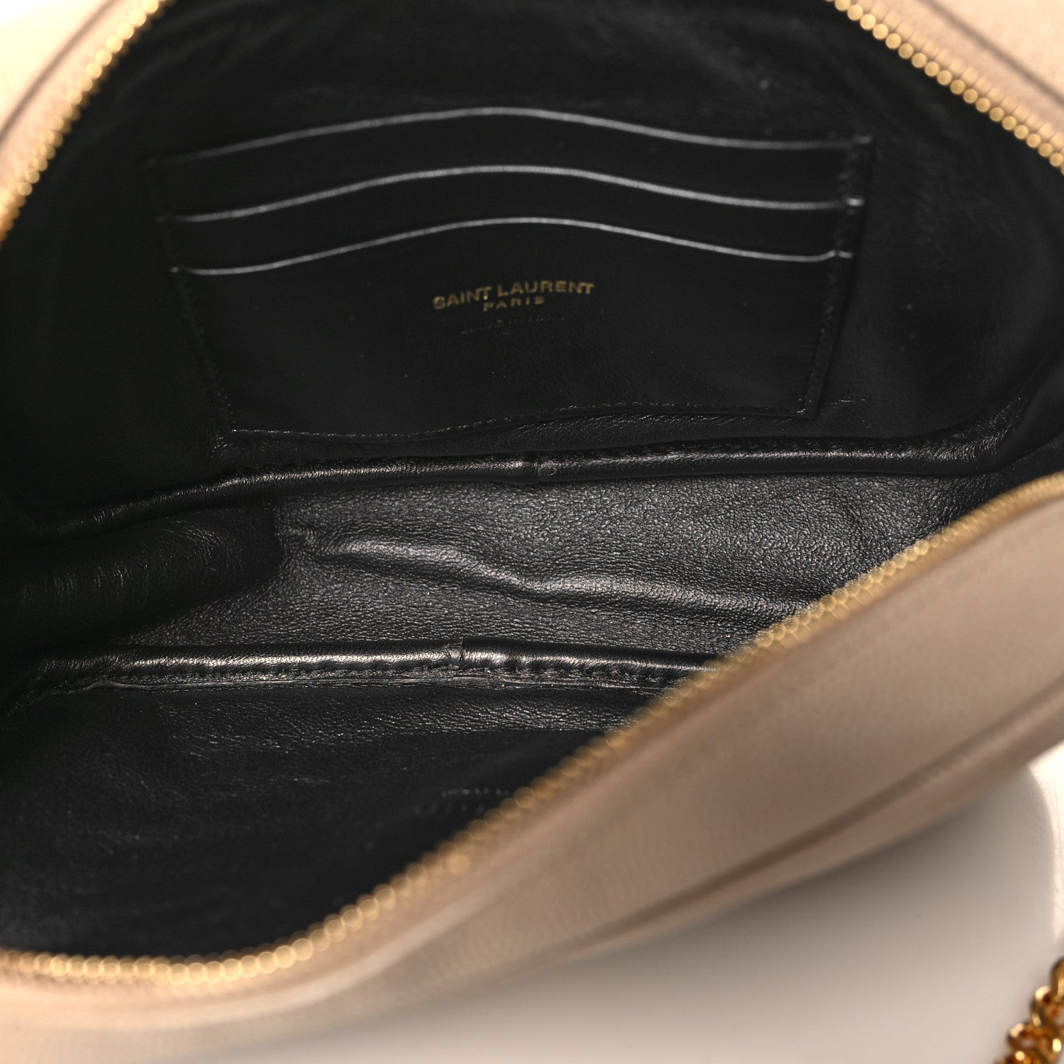 Saint Laurent Grain De Poudre Matelasse Monogram Mini Lou Camera Bag Dark Beige 5 of 10