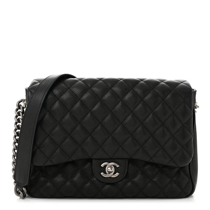 Chanel Caviar Quilted Medium Rock In Rome Single Flap Black 1 of 10