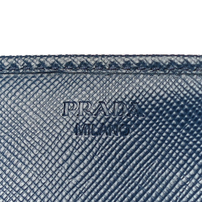 Prada Saffiano Metal Continental Flap Wallet Bleuette 6 of 11