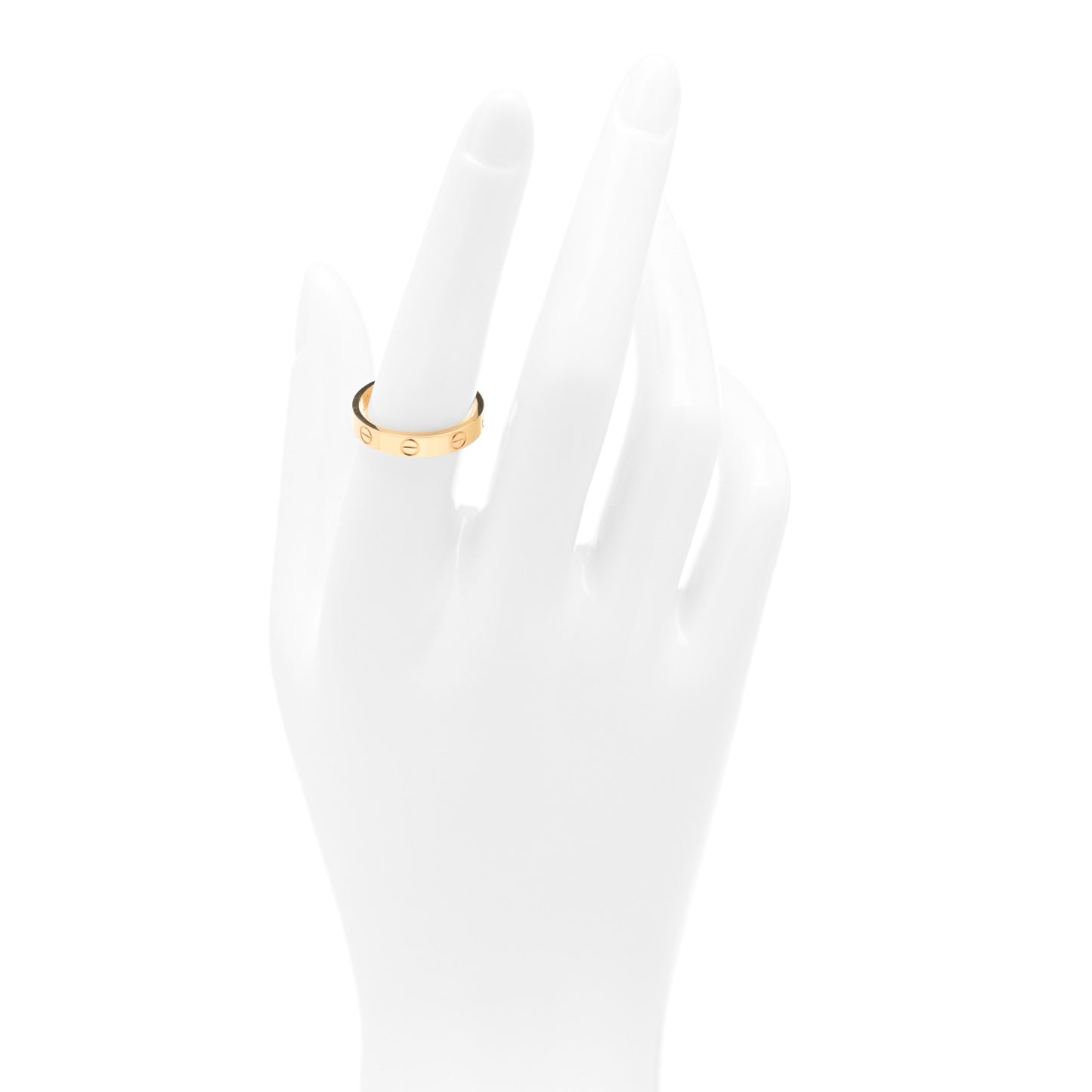18K Yellow Gold 3.5mm LOVE Wedding Band Ring 55 7.25